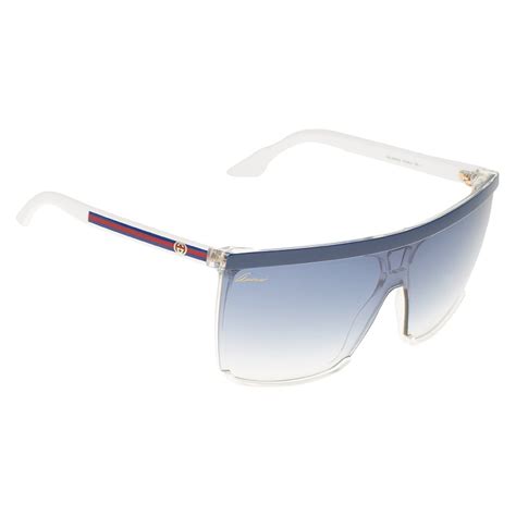 gucci 3554|GUCCI Shield Sunglasses GG 3554/S Blue White .